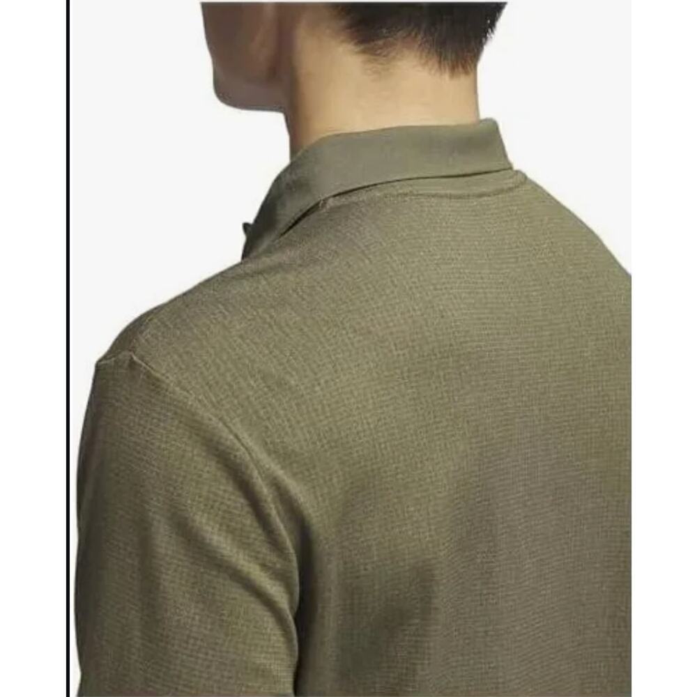 Adidas Golf Polo Olive Green Long Sleeve Medium NWT - Picture 7 of 9